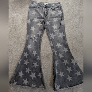 Easel Flare Star Jeans an Anthropologie Brand